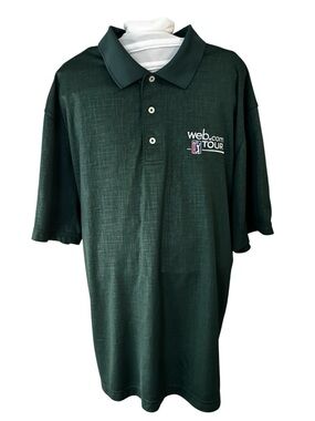 Oxford America PGA Web Tour Golf Polo Mens XL Green Veri Cool Performance Shirt